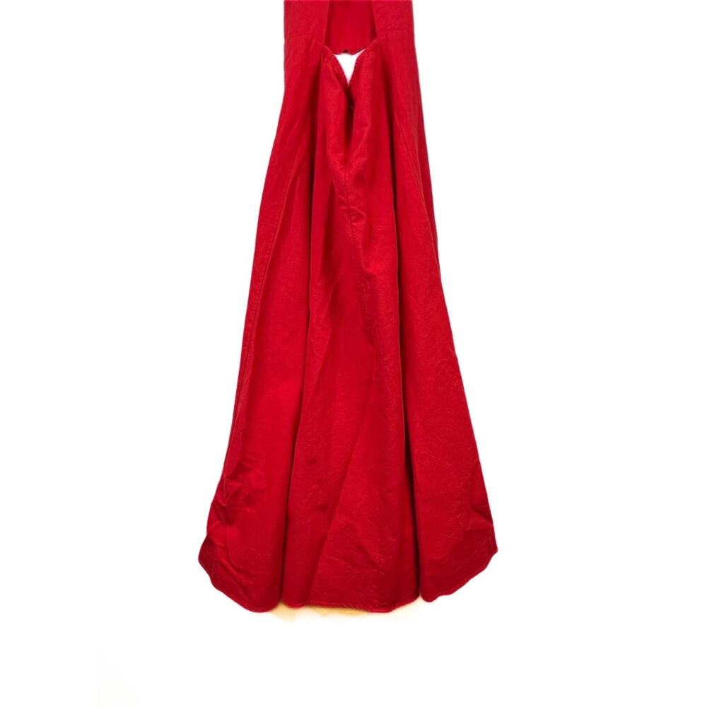 Zara Red Linen Blend Voluminous Strappy Halter Dress. Blogger fave!🔥 - Picture 11 of 13